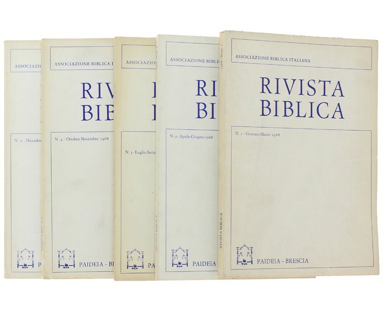 RIVISTA BIBLICA. Annata 1968 completa.