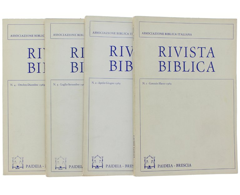 RIVISTA BIBLICA. Annata 1969 completa.