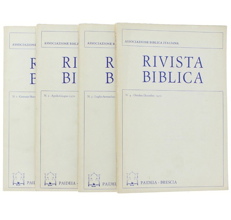 RIVISTA BIBLICA. Annata 1970 completa.