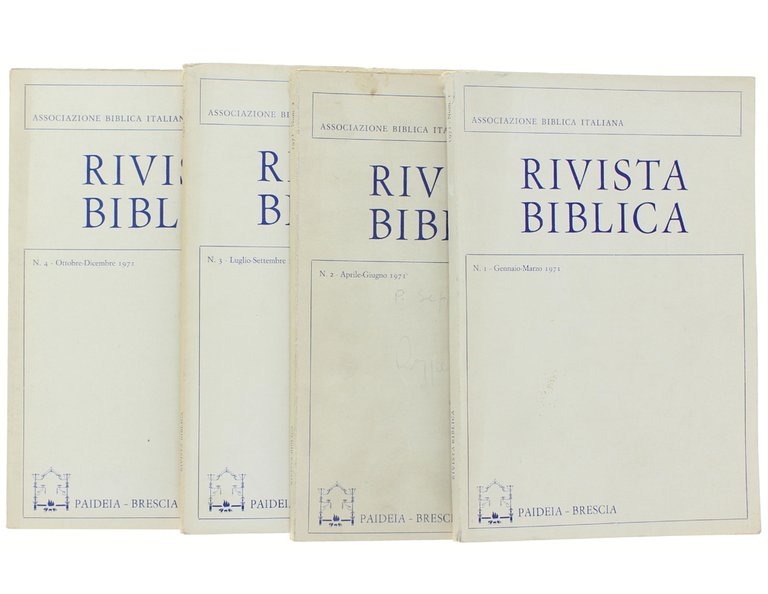 RIVISTA BIBLICA. Annata 1971 completa.