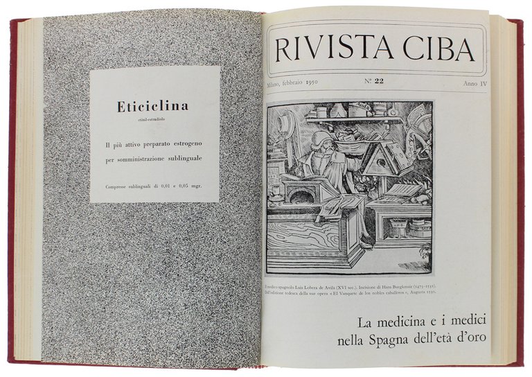 RIVISTA CIBA. Anno terzo - Anno quarto - Anno quinto.