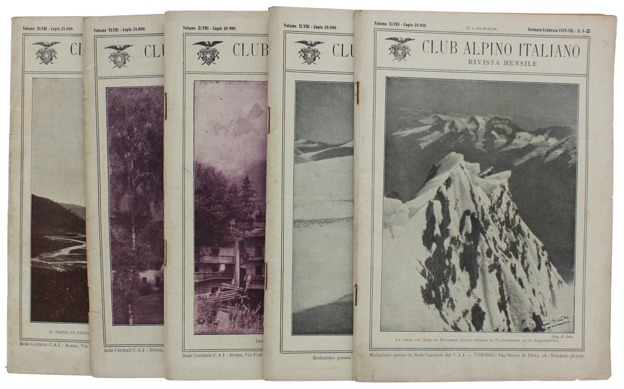RIVISTA DEL CLUB ALPINO ITALIANO - Anno 1929- XLVIII : … | Immagine principale