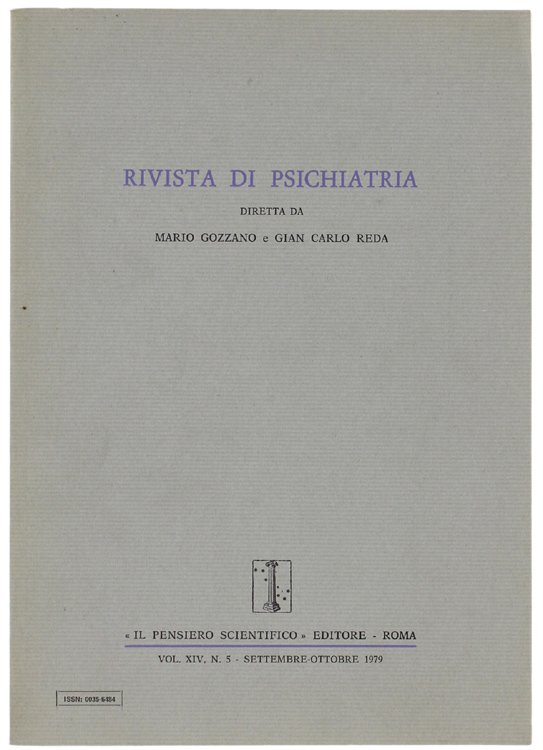 RIVISTA DI PSICHIATRIA. Vol.XIV - N.5 settembre/ottobre 1979.