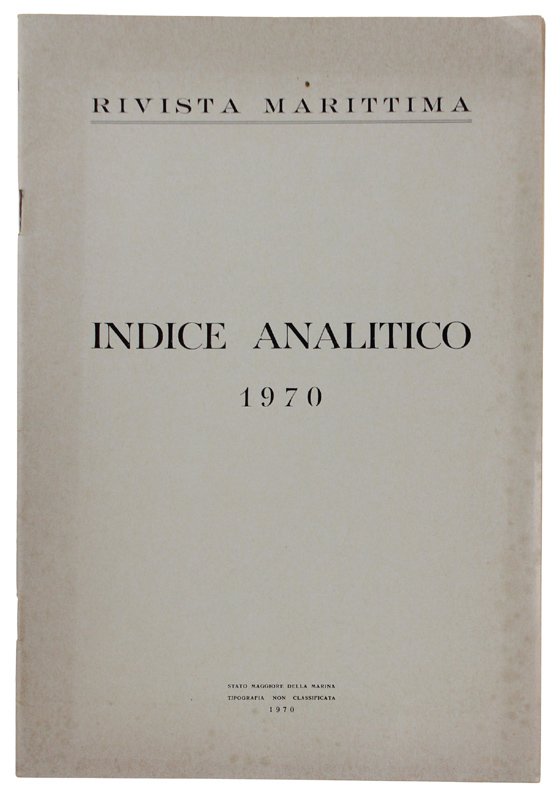 RIVISTA MARITTIMA. Indice analitico 1970 | Immagine principale