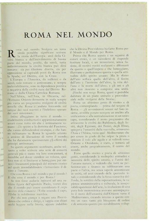 ROMA NEL MONDO.