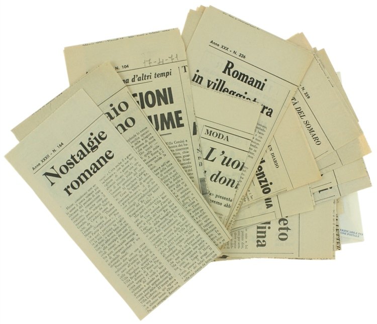 ROMA: RICORDI, DIVAGAZIONI e altro. Raccolta di 23 articoli.