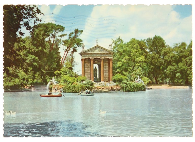 ROMA. Villa Borghese - Il laghetto (Cartolina).