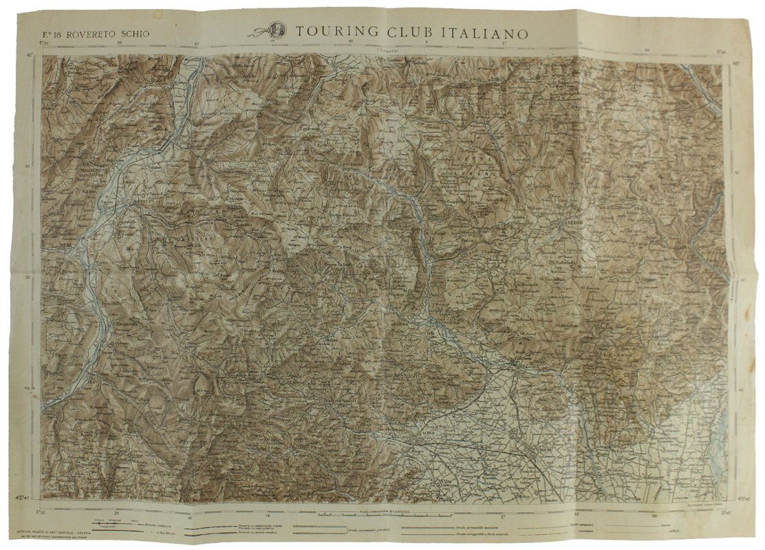 ROVERETO SCHIO : Carta della Guerra Italiana - Foglio 18, …