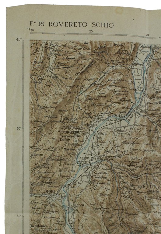 ROVERETO SCHIO : Carta della Guerra Italiana - Foglio 18, …