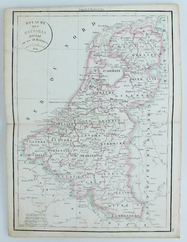 ROYAUME DES PAYS-BAS divsée en 18 Provinces