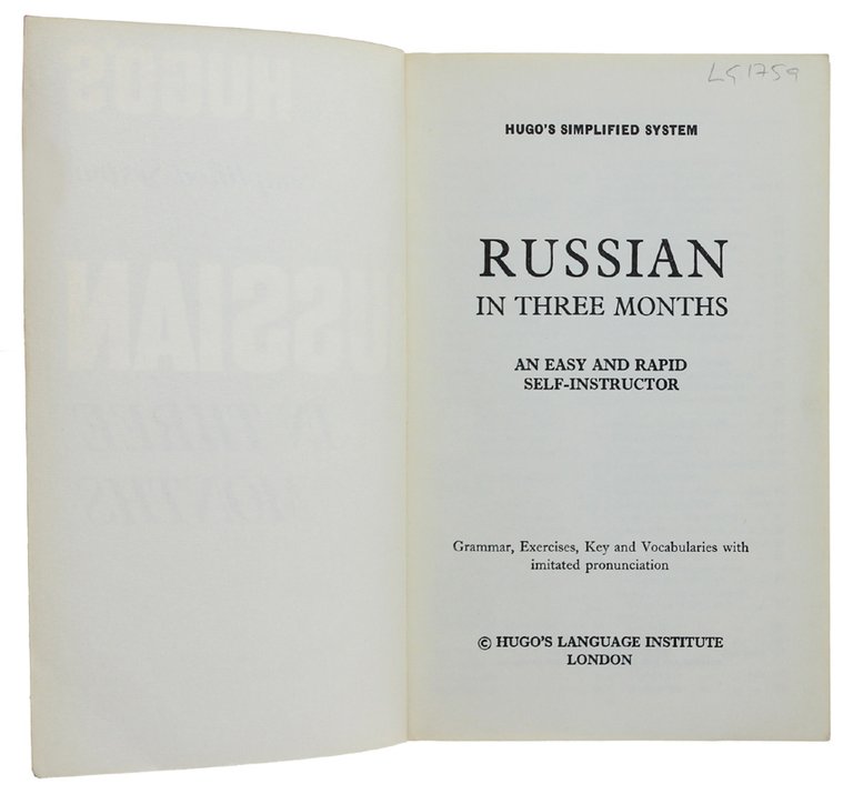 RUSSIAN IN THREE MONTHS. Hugo's simplified system. An Easy And …