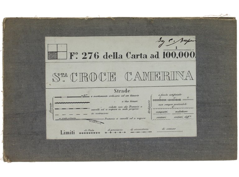 S.TA CROCE CAMERINA. Foglio N° 276 della Carta d'Italia. Scala …