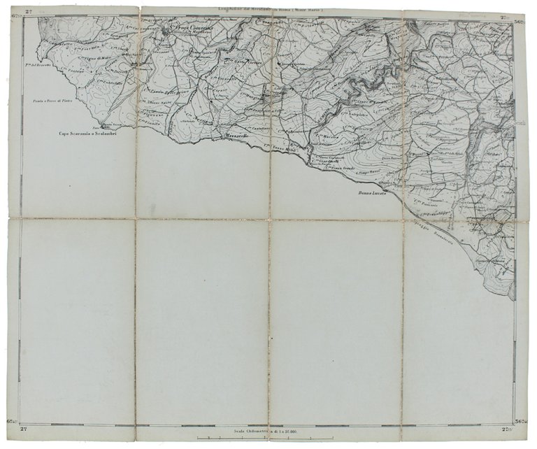 S.TA CROCE CAMERINA. Foglio N° 276 della Carta d'Italia. Scala …