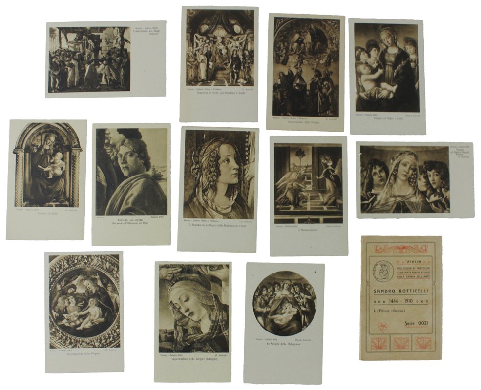 SANDRO BOTTICELLI [1444-1510]: 12 CARTOLINE + 4 DOPPIE