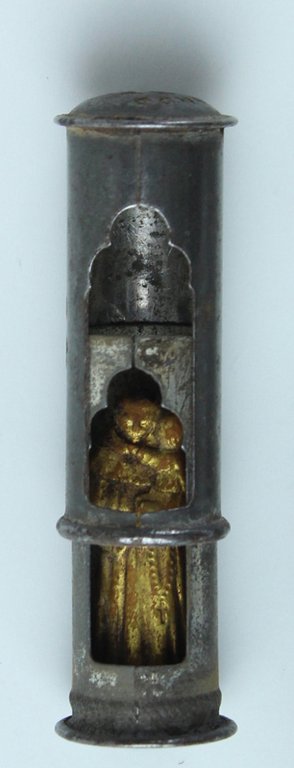 SANT'ANTONIO DA PADOVA: 4 MEDAGLIETTE RELIGIOSE RICORDO E 1 STATUETTA …