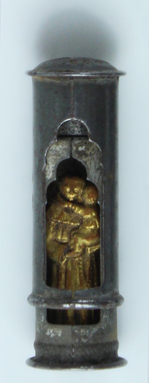 SANT'ANTONIO DA PADOVA: 4 MEDAGLIETTE RELIGIOSE RICORDO E 1 STATUETTA …