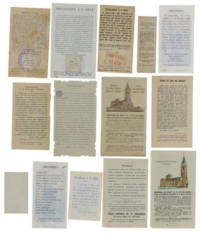 SANTA RITA DA CASCIA 12 immaginette santini d'epoca (dal 1901 …