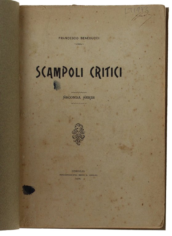 SCAMPOLI CRITICI. Seconda serie.