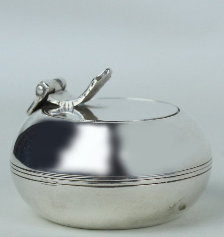 SCATOLETTA OVALE VINTAGE IN METALLO ARGENTATO CM 5,5 H CM … | Immagine Gallery 2