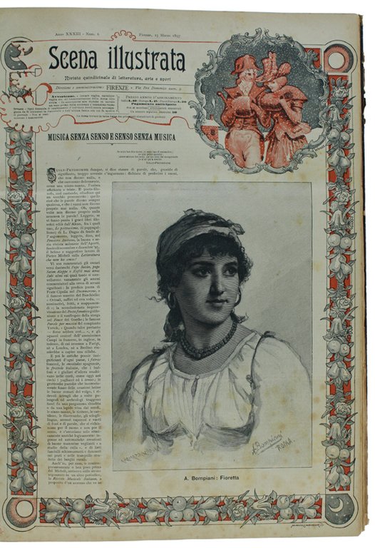 SCENA ILLUSTRATA Annata 1897 rilegata, mezza pelle minimi strappetti e …