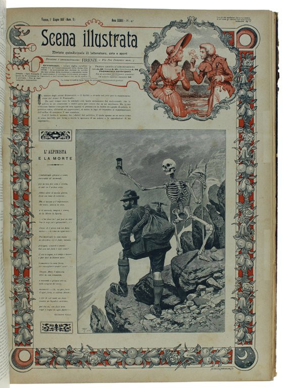SCENA ILLUSTRATA Annata 1897 rilegata, mezza pelle minimi strappetti e …