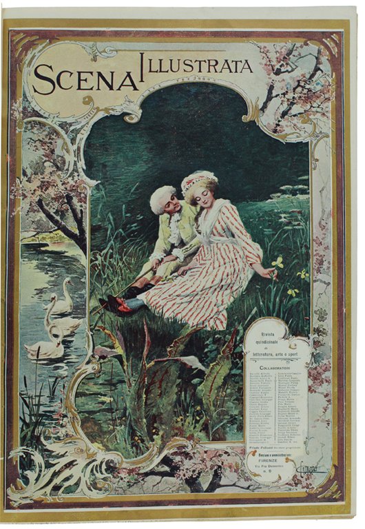 SCENA ILLUSTRATA Annata 1899 completa. Legatura tela editoriale. Splendido vol.