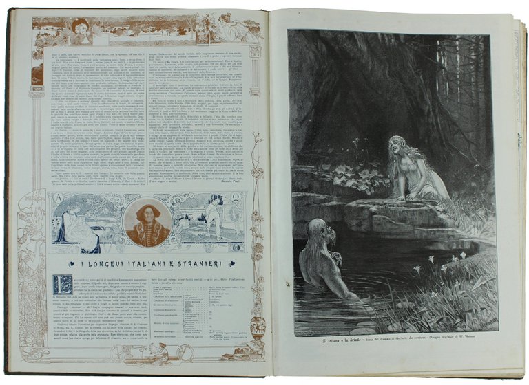 SCENA ILLUSTRATA Annata 1899 completa. Legatura tela editoriale. Splendido vol.