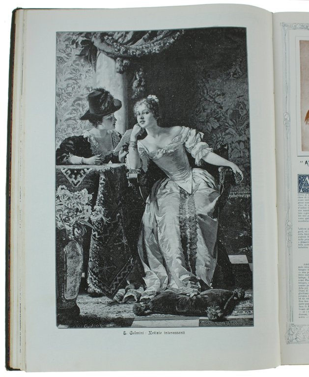 SCENA ILLUSTRATA Annata 1899 completa. Legatura tela editoriale. Splendido vol.