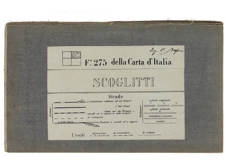 SCOGLITTI. Foglio N° 275 della Carta d'Italia. Scala 1:50.000. Longitudine …