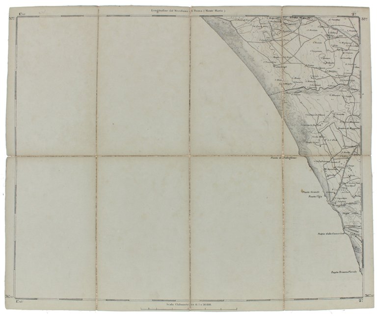 SCOGLITTI. Foglio N° 275 della Carta d'Italia. Scala 1:50.000. Longitudine …