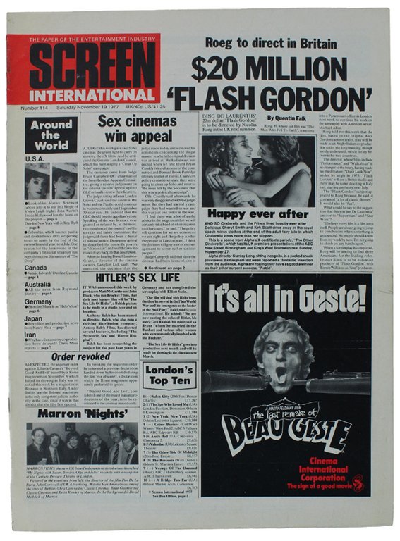 SCREEN INTERNATIONAL - Number 114. Saturday November 19 - 1977.
