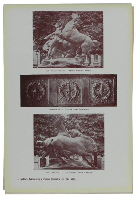SCULTURA MONUMENTALE E PLASTICA=DECORATIVA - i Serie - 60 Tavole