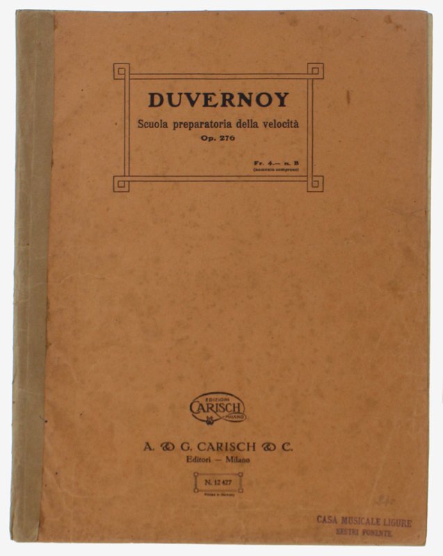 SCUOLA PREPARATORIA DELLA VELOCITA'. 20 Studi - Esercizi Senza Ottave … | Immagine principale