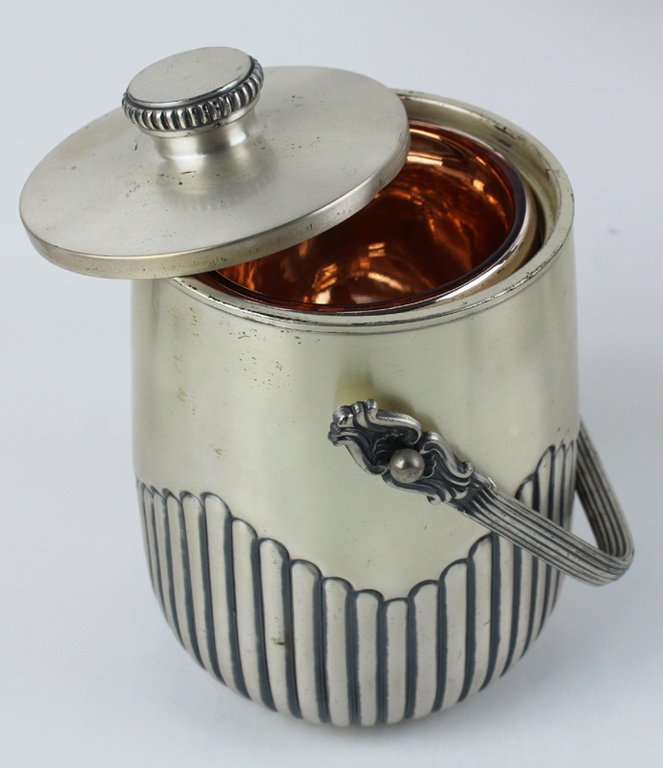 SECCHIELLO VINTAGE PORTA GHIACCIO MACABO - METALLO E VETRO.