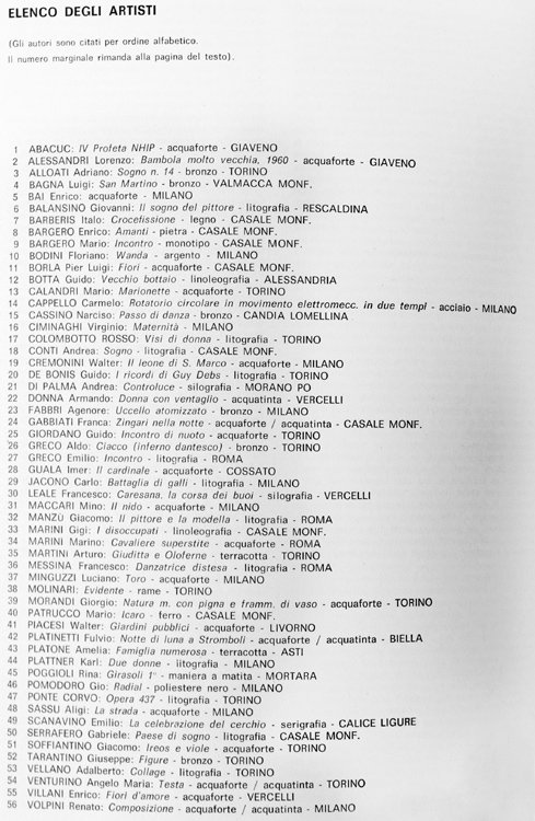 SECONDA MOSTRA DI SCULTURA E OPERE GRAFICHE. Palazzo Langosco dall'8 …