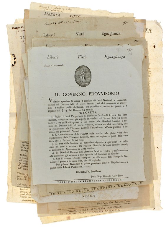 SEQUENZA DI 39 DECRETI / MANIFESTI