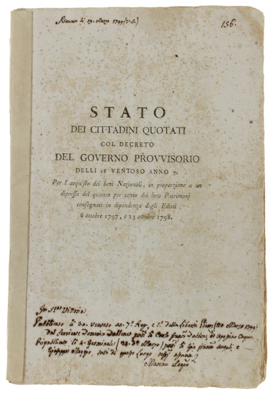 SEQUENZA DI 39 DECRETI / MANIFESTI