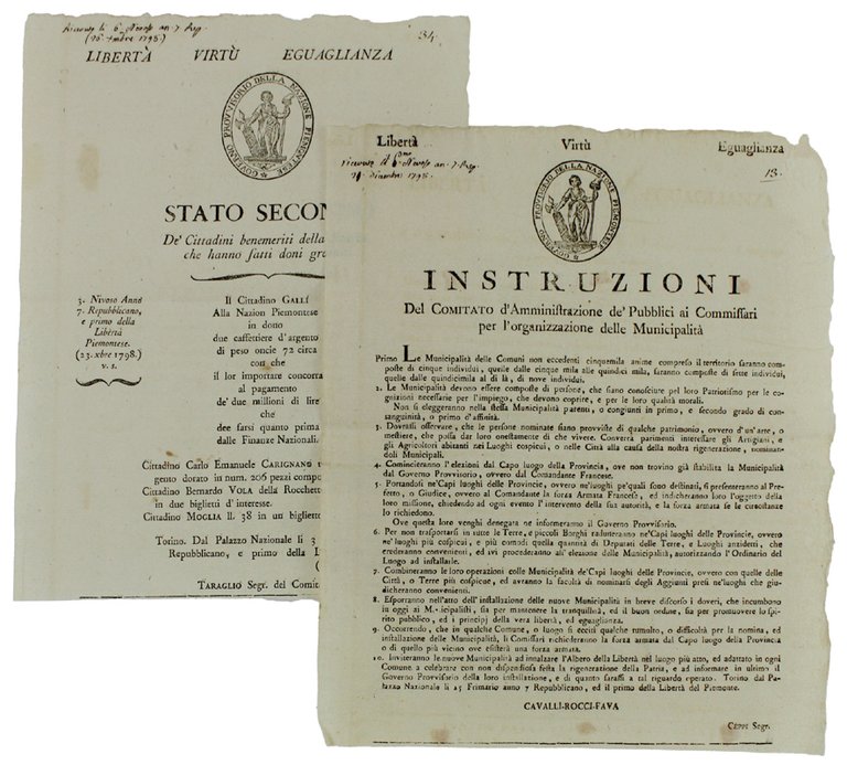 SEQUENZA DI 39 DECRETI / MANIFESTI