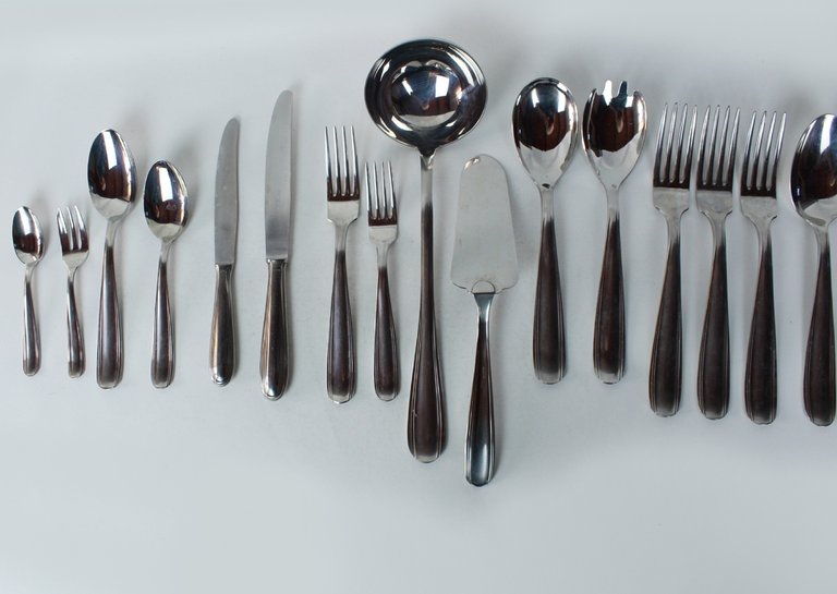SERVIZIO POSATE X 12 SAMBONET ACCIAIO 18/10 VINTAGE 106 PEZZI …