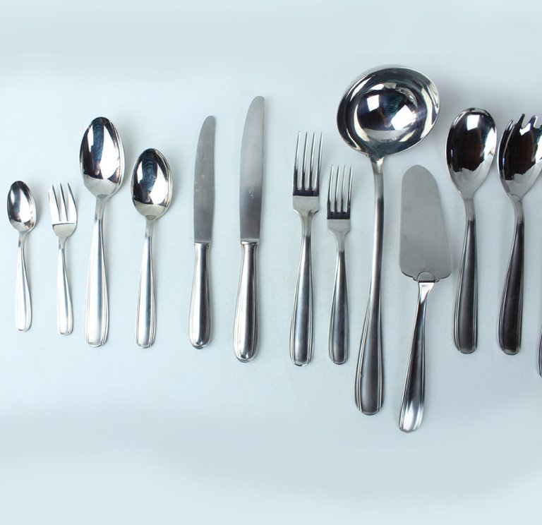 SERVIZIO POSATE X 12 SAMBONET ACCIAIO 18/10 VINTAGE 106 PEZZI …
