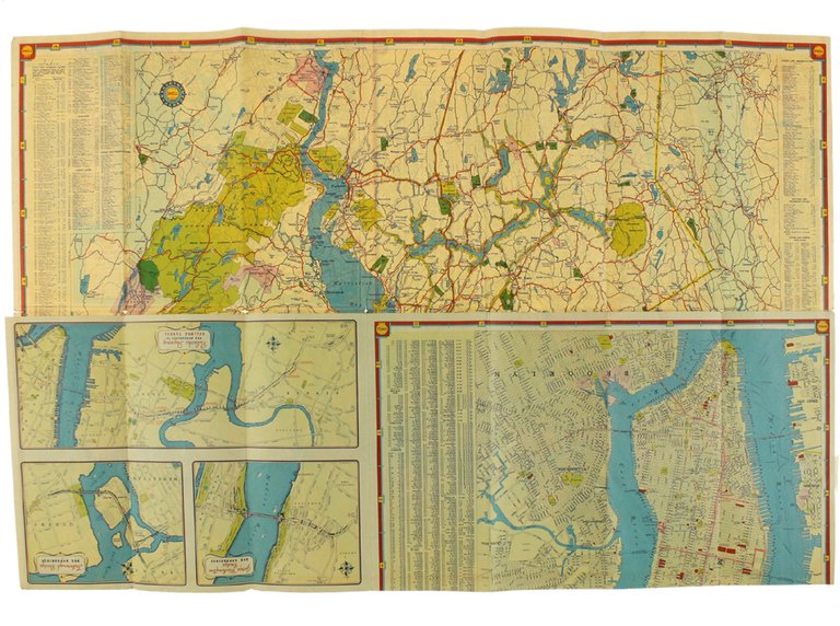SHELL STREET GUIDE AND METROPOLITAN MAP OF NEW YORK AND …