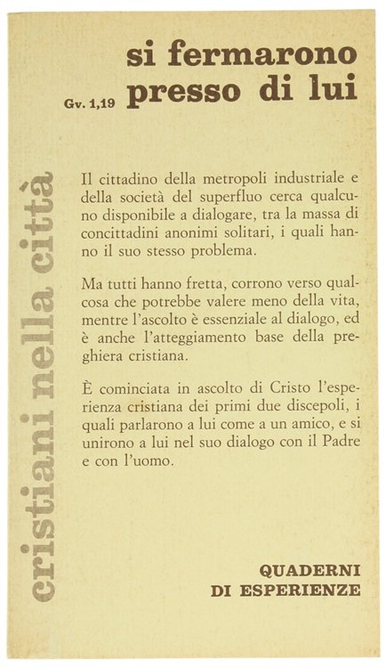 SI FERMARONO PRESSO DI LUI. Gv. 1,19. Momenti di un … | Immagine Gallery 2