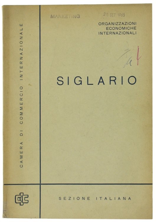 SIGLARIO. Organizzazioni Economiche Internazionali.