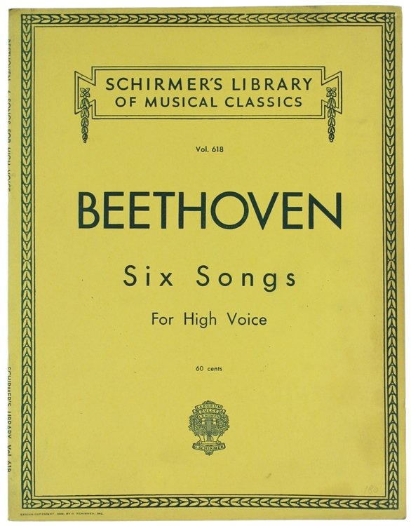 SIX SONGS FOR HIGH VOICE.