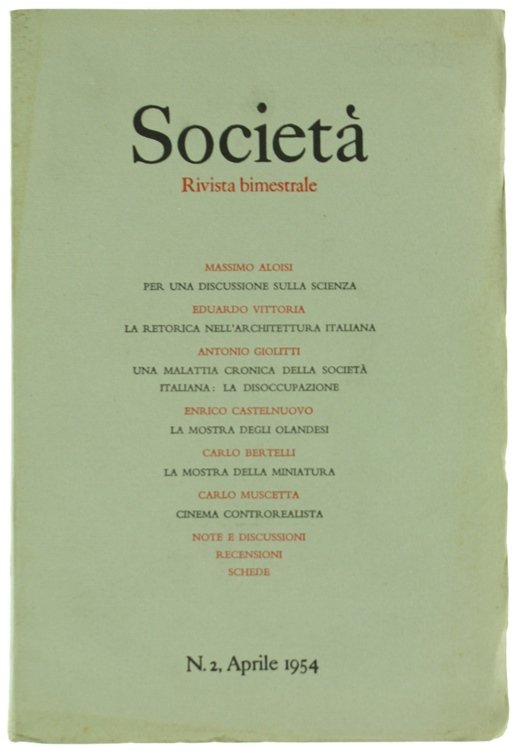 SOCIETA' - Rivista bimestrale. Anno X n. 2.