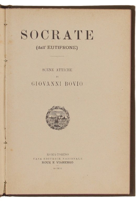 SOCRATE (dall'Eutifrone). Scene attiche.