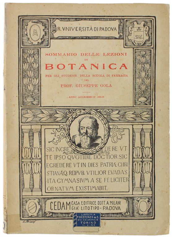 SOMMARIO DELLE LEZIONI DI BOTANICA PER GLI STUDENTI DELLA SCUOLA …