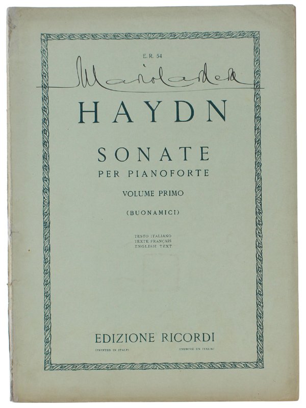 SONATE PER PIANOFORTE. Edizione riveduta dai professori Giuseppe Buonamici ed …