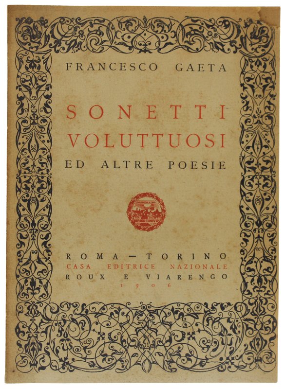 SONETTI VOLUTTUOSI ED ALTRE POESIE [1a edizione]