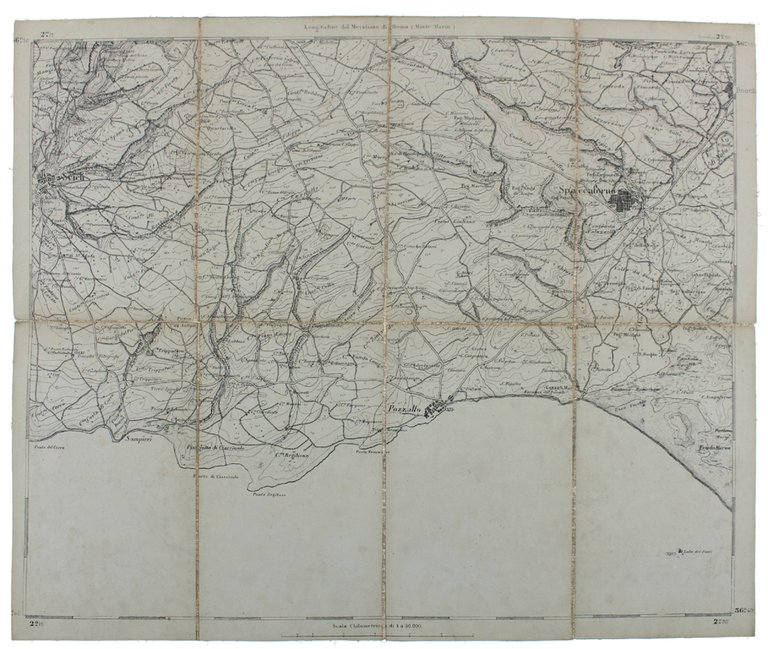 SPACCAFORNO. Foglio N° 276 della Carta d'Italia. Scala 1:50.000. Longitudine …